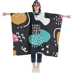 Art Pattern Design Background Print Women s Hooded Rain Ponchos by Vaneshop