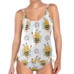 Art Bee Pattern Design Wallpaper Background Tankini Set by Vaneshop