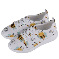 Art Bee Pattern Design Wallpaper Background Women s Lightweight Sports Shoes by Vaneshop