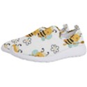 Art Bee Pattern Design Wallpaper Background Men s Slip On Sneakers View2