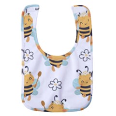 Art Bee Pattern Design Wallpaper Background Baby Bib by Vaneshop