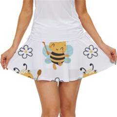 Art Bee Pattern Design Wallpaper Background Women s Skort by Vaneshop