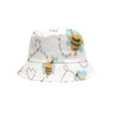 Bee Art Pattern Design Wallpaper Background Print Inside Out Bucket Hat (Kids) View2