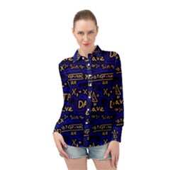 Art Pattern Design Background Graphic Long Sleeve Chiffon Shirt