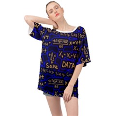 Art Pattern Design Background Graphic Oversized Chiffon Top by Vaneshop