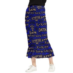 Art Pattern Design Background Graphic Maxi Fishtail Chiffon Skirt by Vaneshop