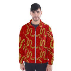 Background Ornamental Pattern Abstract Seamless Men s Windbreaker