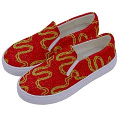 Background Ornamental Pattern Abstract Seamless Kids  Canvas Slip Ons by Vaneshop