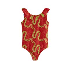 Background Ornamental Pattern Abstract Seamless Kids  Frill Swimsuit by Vaneshop