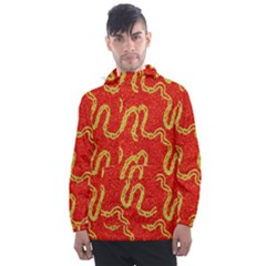 Background Ornamental Pattern Abstract Seamless Men s Front Pocket Pullover Windbreaker