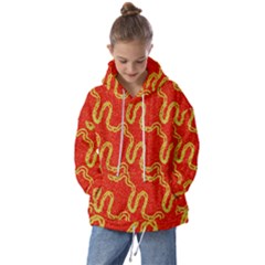 Background Ornamental Pattern Abstract Seamless Kids  Oversized Hoodie