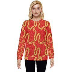 Background Ornamental Pattern Abstract Seamless Hidden Pocket Sweatshirt