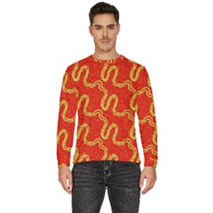 Background Ornamental Pattern Abstract Seamless Men s Fleece Sweatshirt