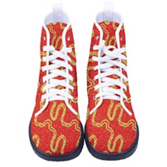 Background Ornamental Pattern Abstract Seamless Women s High-top Canvas Sneakers by Vaneshop