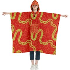 Background Ornamental Pattern Abstract Seamless Women s Hooded Rain Ponchos by Vaneshop