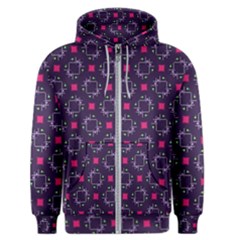 Geometric Pattern Retro Style Background Men s Zipper Hoodie