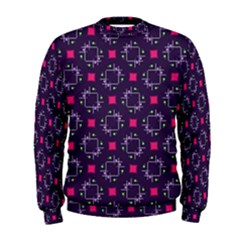 Geometric Pattern Retro Style Background Men s Sweatshirt