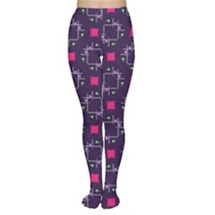 Geometric Pattern Retro Style Background Tights