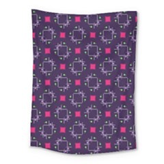 Geometric Pattern Retro Style Background Medium Tapestry