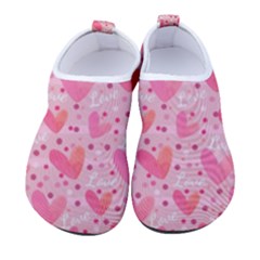 Valentine Romantic Love Watercolor Pink Pattern Texture Men s Sock-style Water Shoes