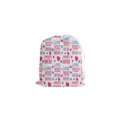 Love Mom Happy Mothers Day I Love Mom Graphic Drawstring Pouch (xs) by Vaneshop