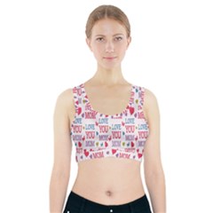 Love Mom Happy Mothers Day I Love Mom Graphic Sports Bra With Pocket by Vaneshop