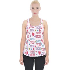 Love Mom Happy Mothers Day I Love Mom Graphic Piece Up Tank Top by Vaneshop