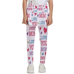 Love Mom Happy Mothers Day I Love Mom Graphic Kids  Skirted Pants by Vaneshop