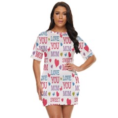 Love Mom Happy Mothers Day I Love Mom Graphic Just Threw It On Dress by Vaneshop