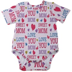 Love Mom Happy Mothers Day I Love Mom Graphic Baby Short Sleeve Bodysuit by Vaneshop