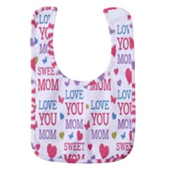 Love Mom Happy Mothers Day I Love Mom Graphic Baby Bib by Vaneshop