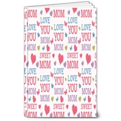 Love Mom Happy Mothers Day I Love Mom Graphic 8  X 10  Softcover Notebook