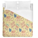 Love Mom Happy Mothers Day I Love Mom Graphic Pattern Duvet Cover (Queen Size) View1