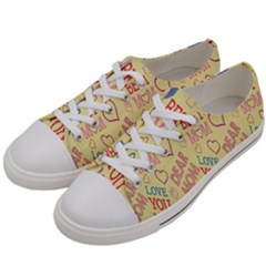 Love Mom Happy Mothers Day I Love Mom Graphic Pattern Men s Low Top Canvas Sneakers by Vaneshop