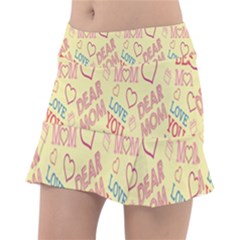 Love Mom Happy Mothers Day I Love Mom Graphic Pattern Classic Tennis Skirt by Vaneshop