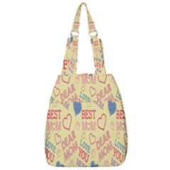 Love Mom Happy Mothers Day I Love Mom Graphic Pattern Center Zip Backpack by Vaneshop