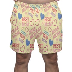 Love Mom Happy Mothers Day I Love Mom Graphic Pattern Men s Shorts