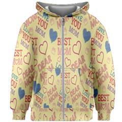 Love Mom Happy Mothers Day I Love Mom Graphic Pattern Kids  Zipper Hoodie Without Drawstring