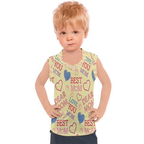 Love Mom Happy Mothers Day I Love Mom Graphic Pattern Kids  Sport Tank Top by Vaneshop