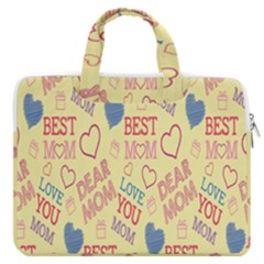 Love Mom Happy Mothers Day I Love Mom Graphic Pattern Macbook Pro 16  Double Pocket Laptop Bag  by Vaneshop