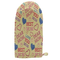 Love Mom Happy Mothers Day I Love Mom Graphic Pattern Microwave Oven Glove by Vaneshop