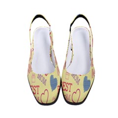 Love Mom Happy Mothers Day I Love Mom Graphic Pattern Women s Classic Slingback Heels by Vaneshop