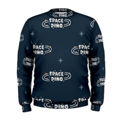 Space Dino Art Pattern Design Wallpaper Background Men s Sweatshirt