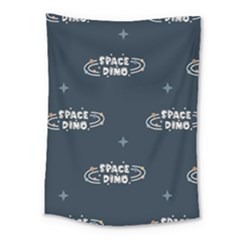 Space Dino Art Pattern Design Wallpaper Background Medium Tapestry