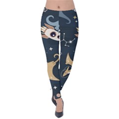 Space Theme Art Pattern Design Wallpaper Velvet Leggings