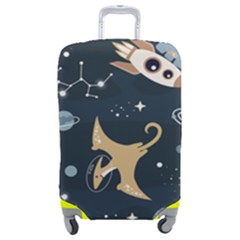 Space Theme Art Pattern Design Wallpaper Luggage Cover (medium) by Vaneshop