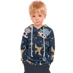 Space Theme Art Pattern Design Wallpaper Kids  Overhead Hoodie