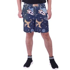 Space Theme Art Pattern Design Wallpaper Men s Pocket Shorts by Vaneshop