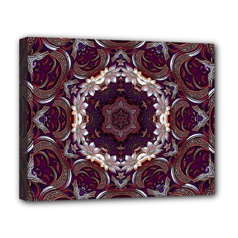 Rosette Kaleidoscope Mosaic Abstract Background Deluxe Canvas 20  X 16  (stretched) by Vaneshop