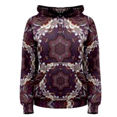 Rosette Kaleidoscope Mosaic Abstract Background Women s Pullover Hoodie